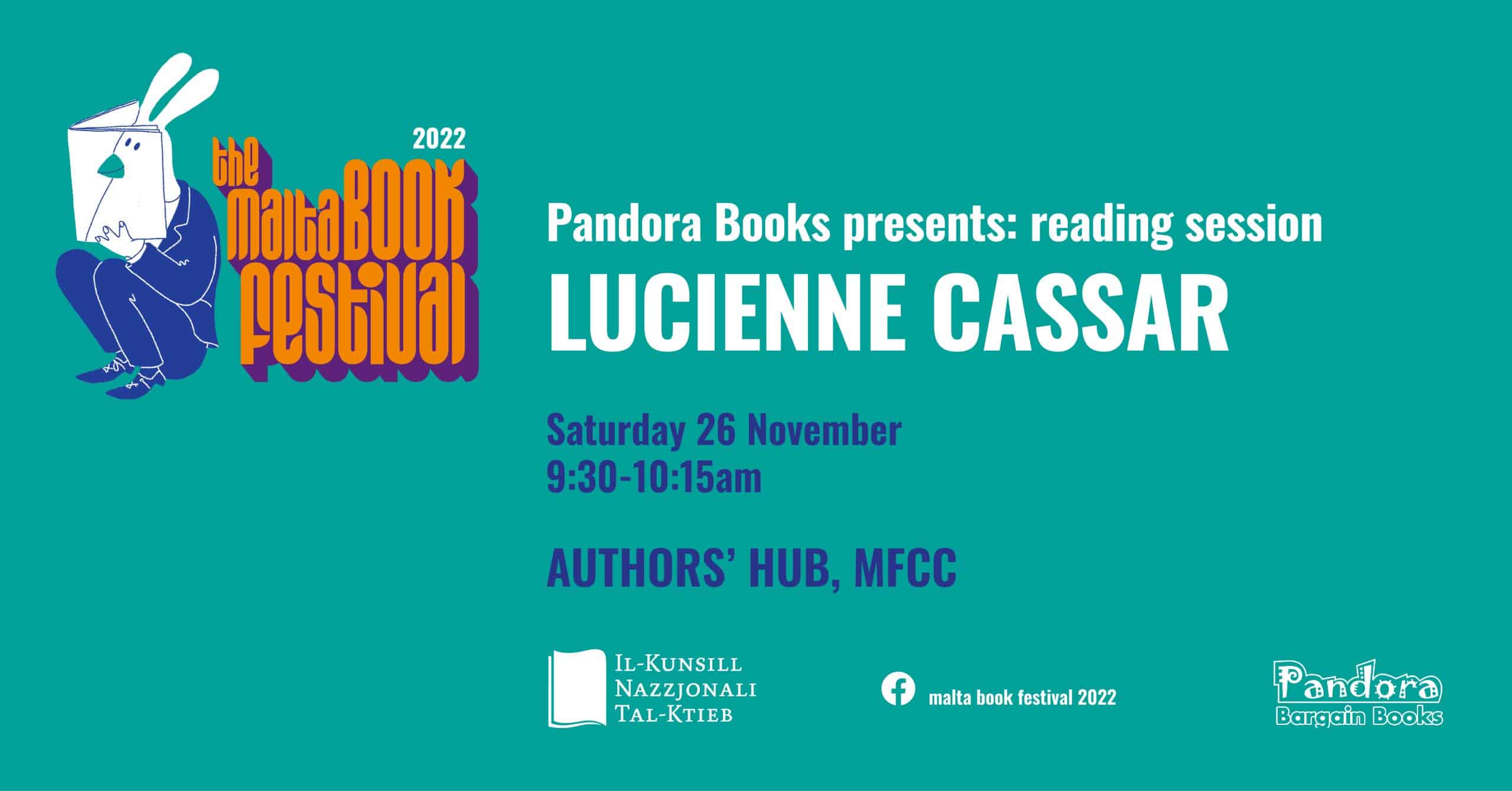 Reading session with Lucienne Cassar – Pandora Books – Authors’ Hub (MT)