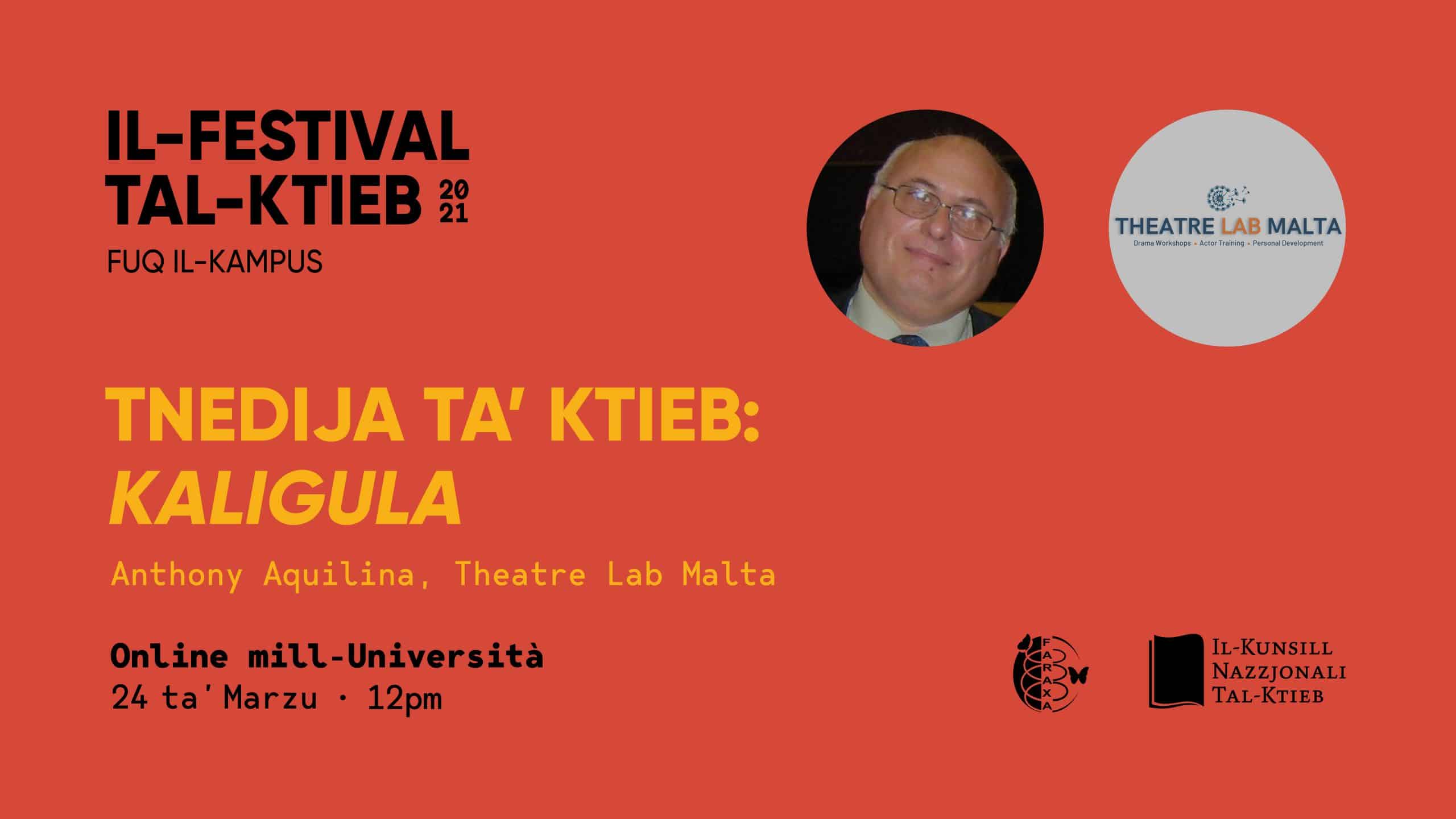 Tnedija tal-ktieb ‘Kaligula’ ta’ Albert Camus maqlub għall-Malti – Faraxa Publishing