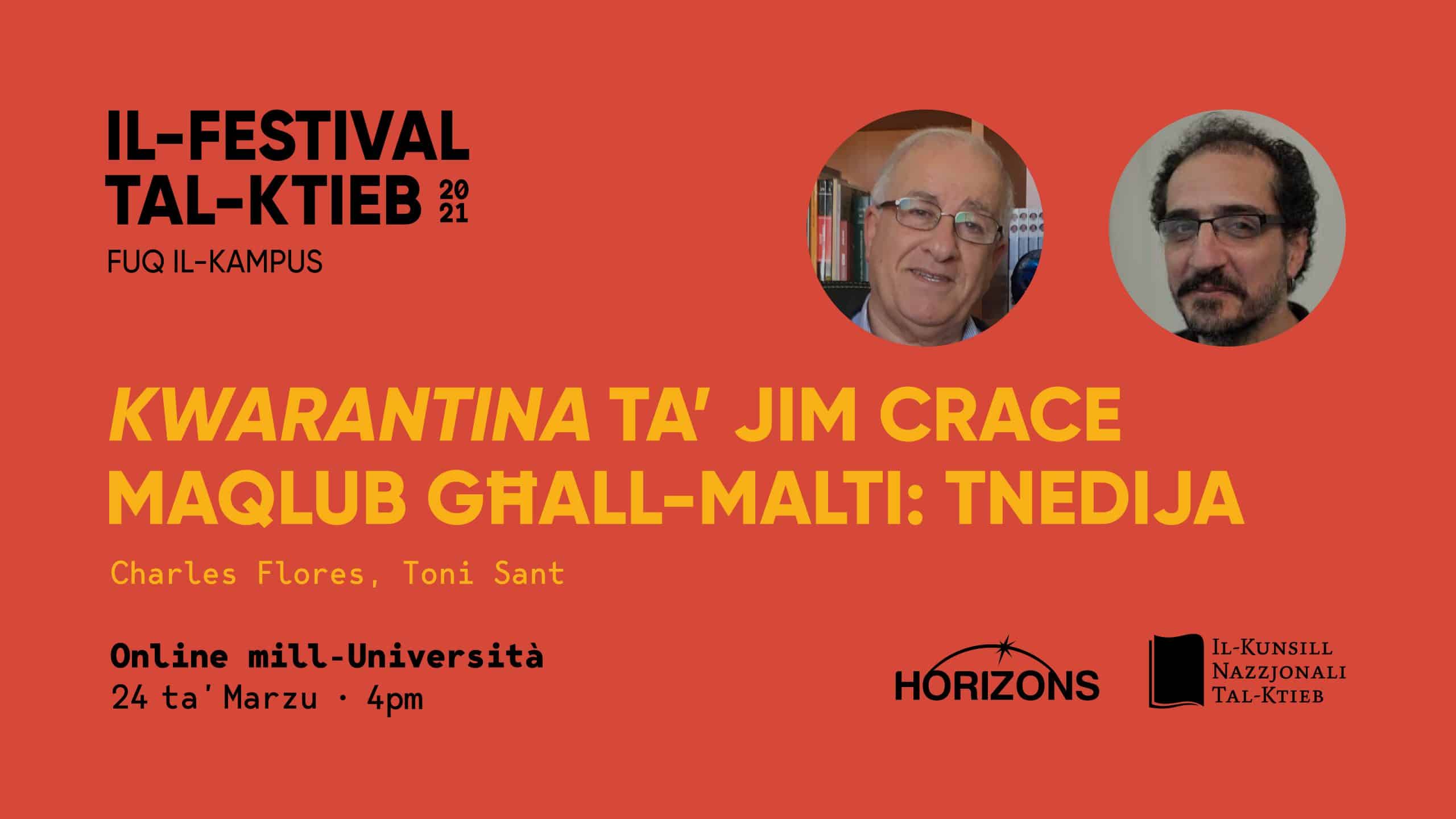Launch of the Maltese edition of Jim Crace’s ‘Quarantine’ – Horizons