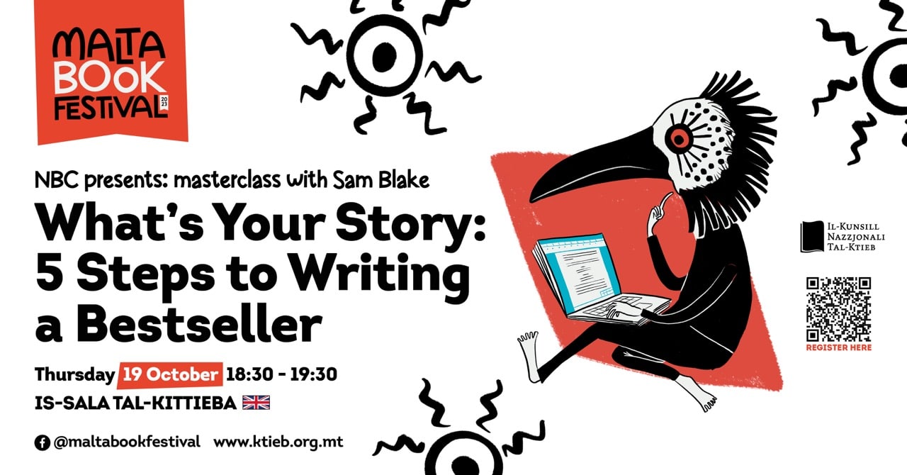 Masterclass: What’s Your Story: 5 Steps to Writing a Bestseller – NBC – Is-Sala tal-Kittieba