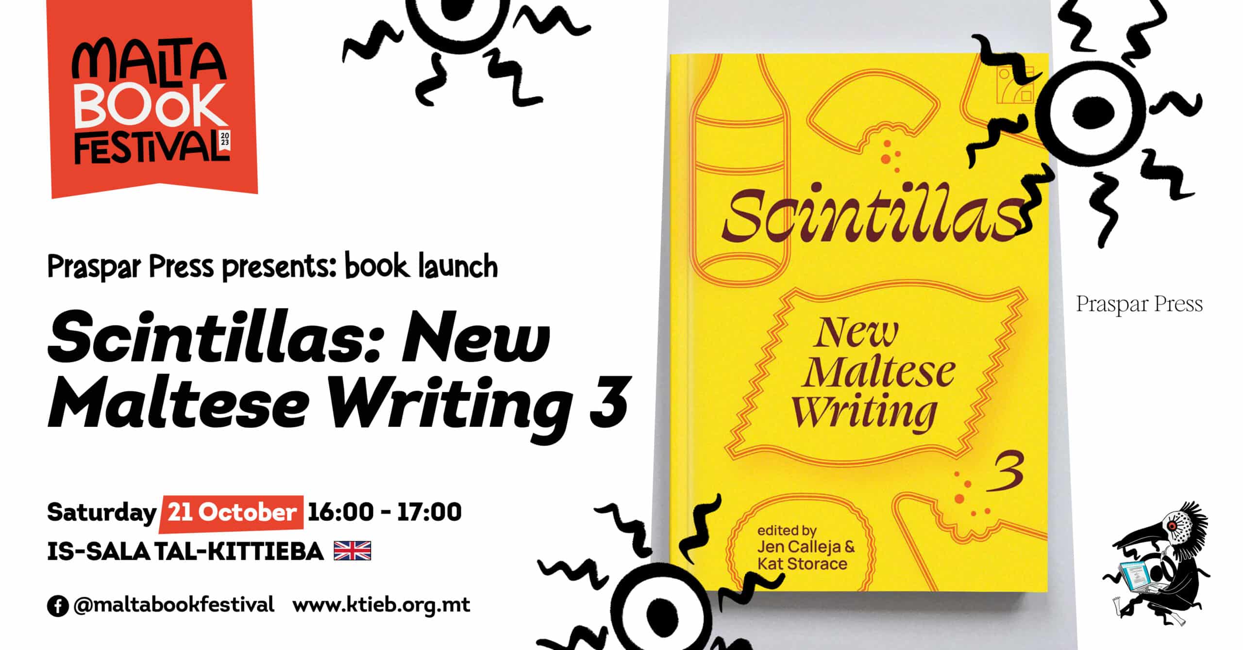 Book launch: ‘Scintillas: New Maltese Writing 3’ – Praspar Press – Is-Sala tal-Kittieba