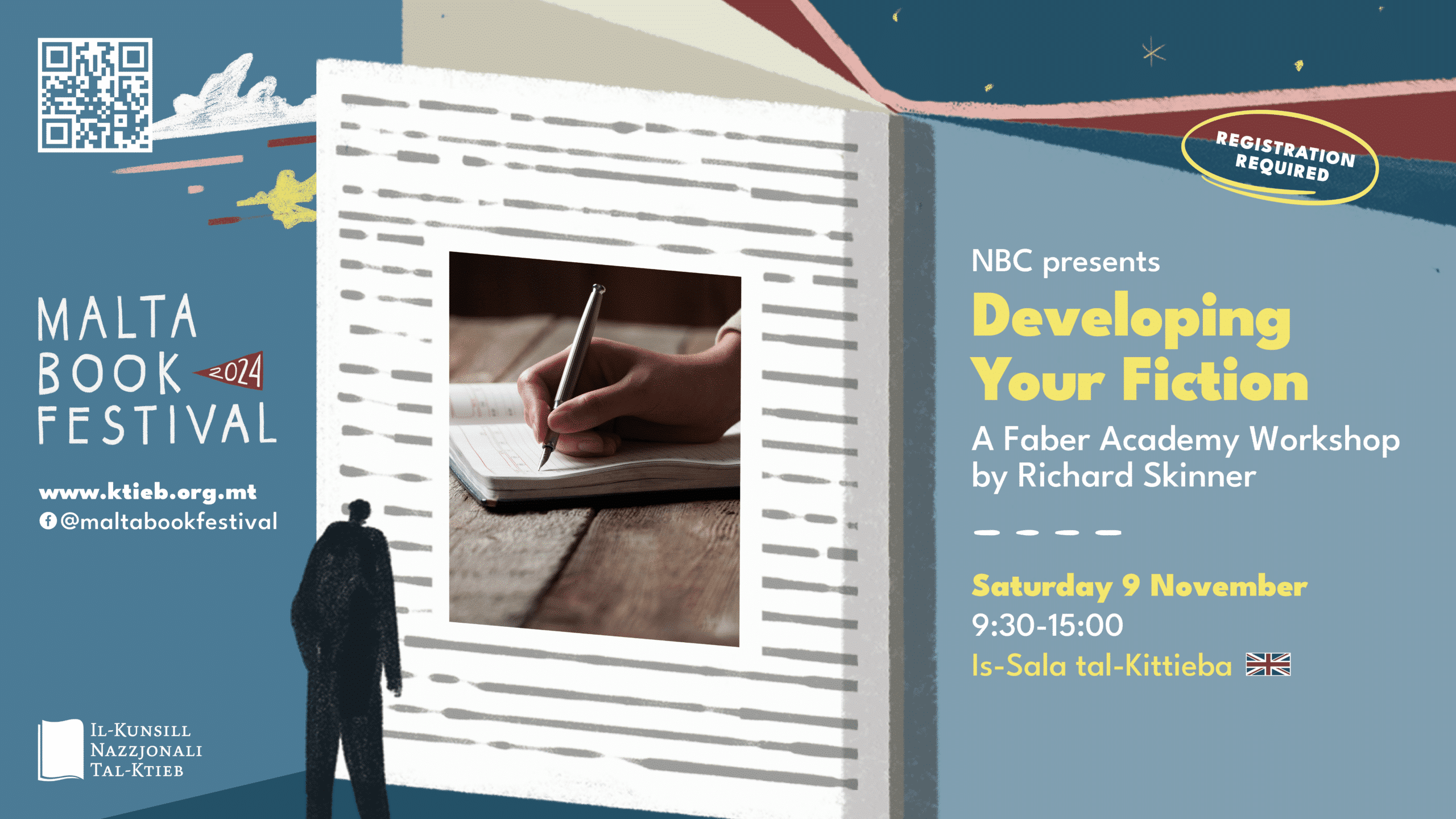 Developing Your Fiction: A Faber Academy Workshop by Richard Skinner – NBC – Is-Sala tal-Kittieba