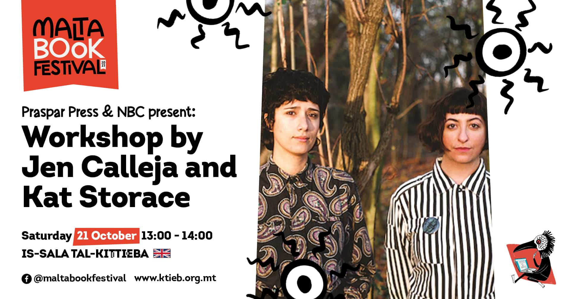 Workshop minn Jen Calleja u Kat Storace – Praspar Press u l-KNK – Is-Sala tal-Kittieba