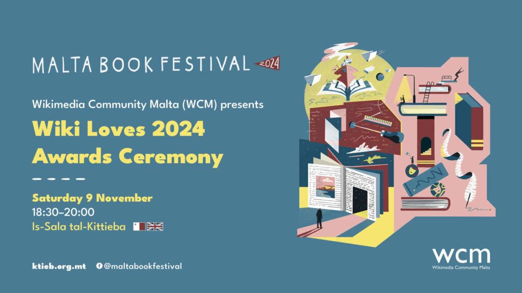 Iċ-Ċerimonja tal-Għoti tal-Premjijiet Wiki Loves 2024 – Wikimedia Community Malta (WCM) – Is-Sala tal-Kittieba   /