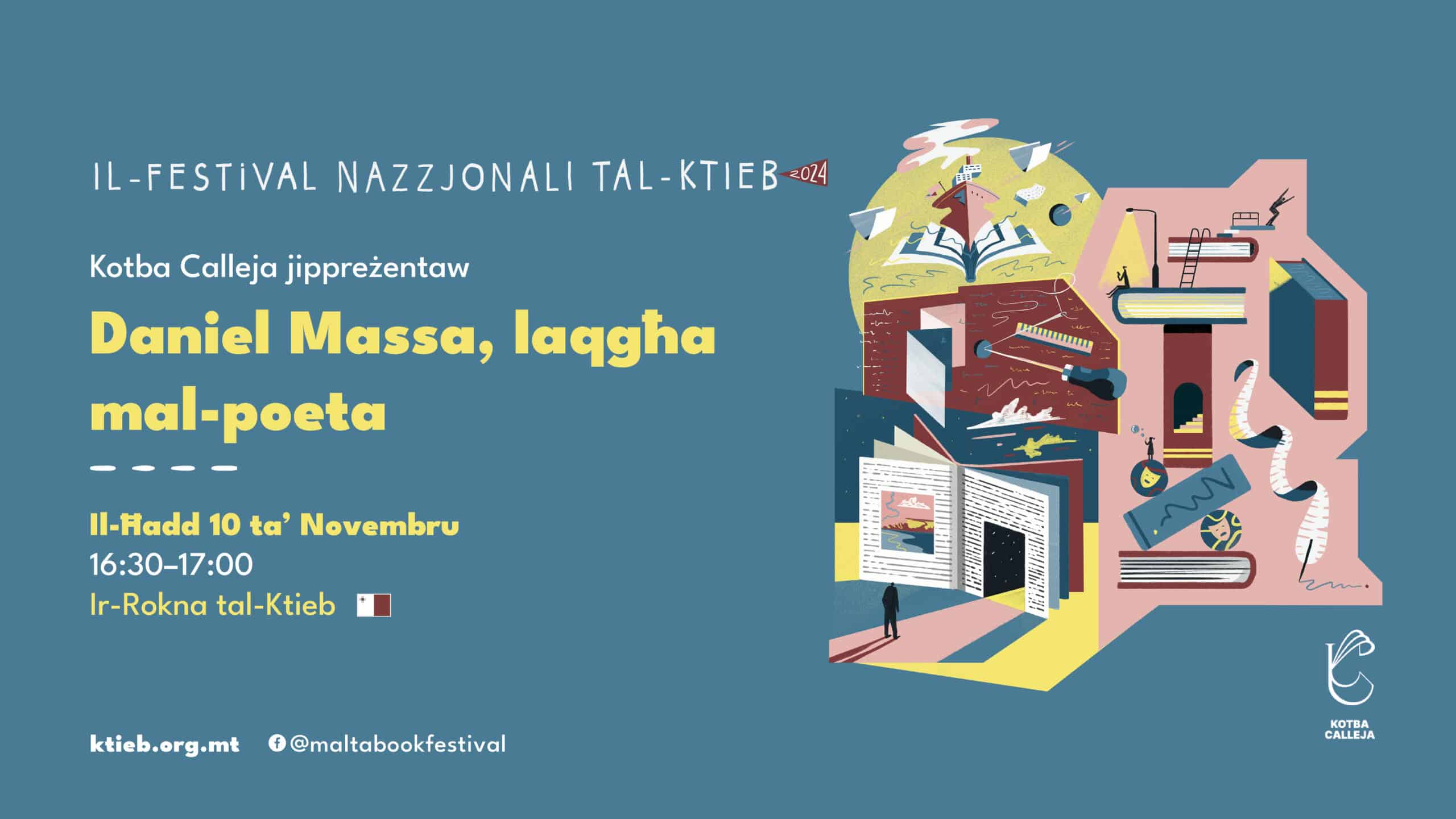 Daniel Massa, laqgħa mal-poeta – Kotba Calleja – Ir-Rokna tal-Ktieb