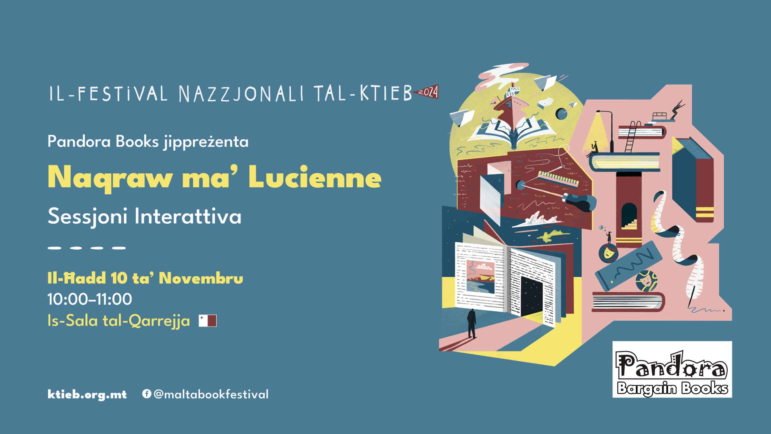 Reading with Lucienne: Interactive Session – Pandora Books – Is-Sala tal-Qarrejja