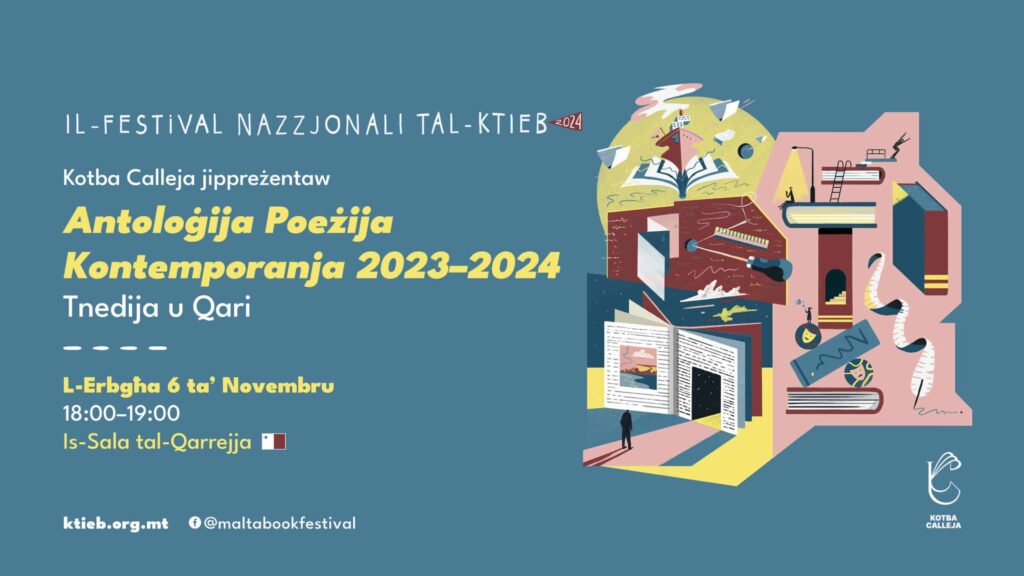 Tnedija u Qari: ‘Antoloġija Poeżija Kontemporanja 2023/2024’ – Kotba Calleja – Is-Sala tal-Qarrejja