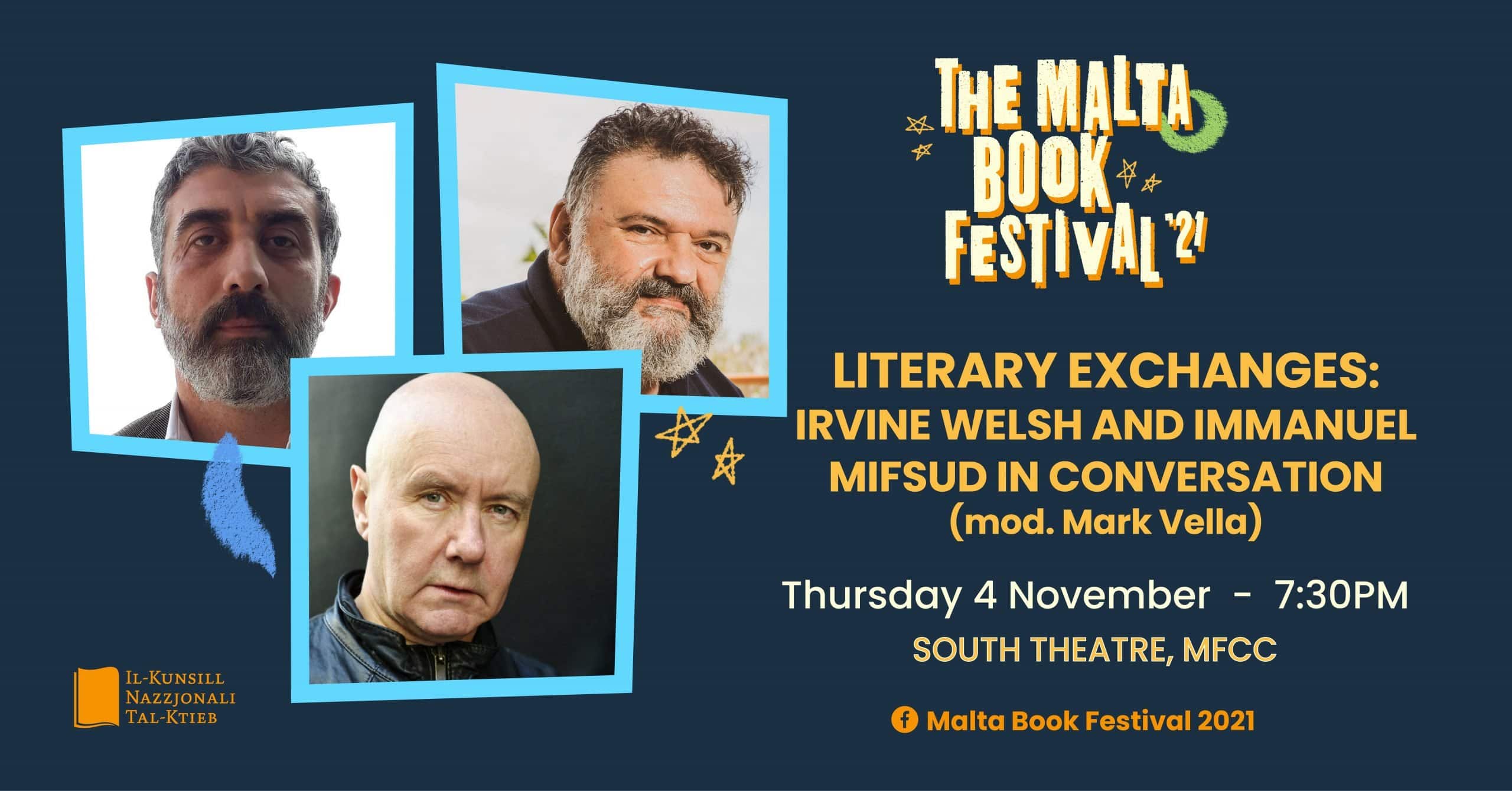 LITERARY EXCHANGES: IRVINE WELSH AND IMMANUEL MIFSUD IN CONVERSATION (MOD. MARK VELLA) – NBC